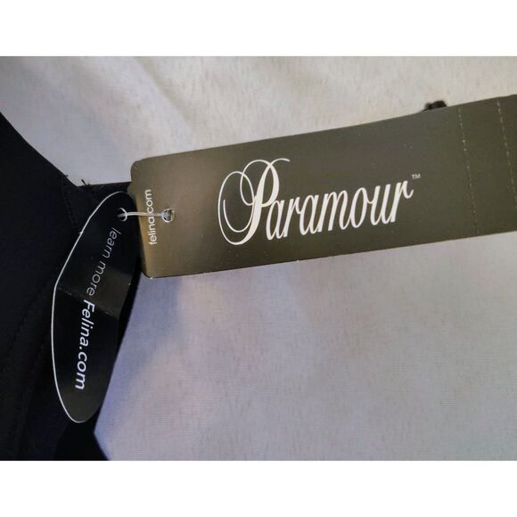 NWT Paramour by Felina Paramour Marvelous Side Smoother Underwire Bra 38D Black - Picture 6 of 8